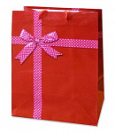 Antella Пакет подарочный бумажный 11х14х6см S бант